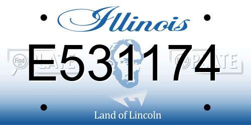 E531174 Illinois License Plate