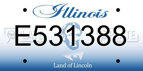 E531388 Illinois License Plate
