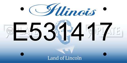 E531417 Illinois License Plate