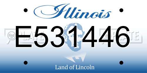E531446 Illinois License Plate