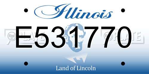 E531770 Illinois License Plate