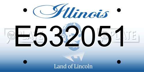 E532051 Illinois License Plate