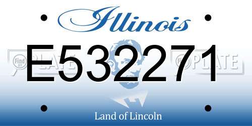 E532271 Illinois License Plate