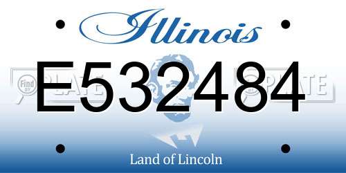 E532484 Illinois License Plate