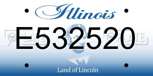E532520 Illinois License Plate