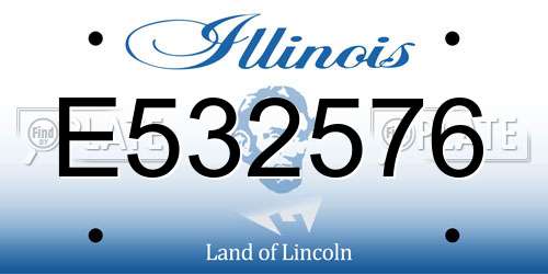 E532576 Illinois License Plate