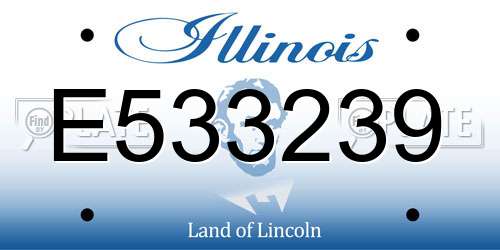 E533239 Illinois License Plate