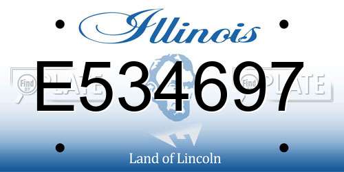 E534697 Illinois License Plate