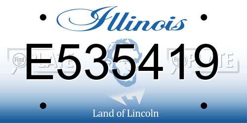 E535419 Illinois License Plate