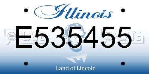 E535455 Illinois License Plate