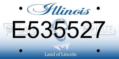 E535527 Illinois License Plate