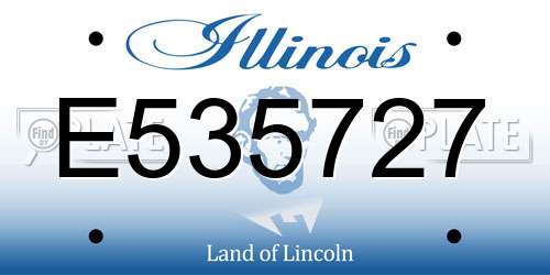 E535727 Illinois License Plate