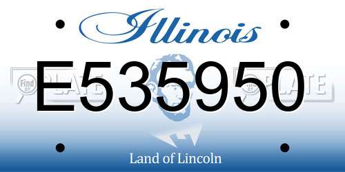 E535950 Illinois License Plate