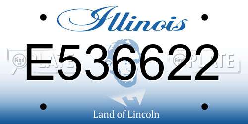 E536622 Illinois License Plate