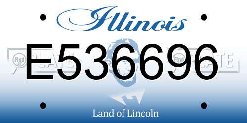 E536696 Illinois License Plate