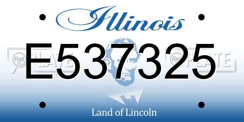 E537325 Illinois License Plate