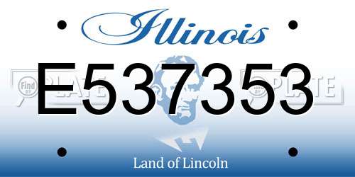 E537353 Illinois License Plate