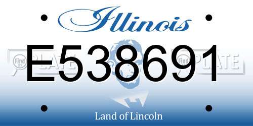 E538691 Illinois License Plate
