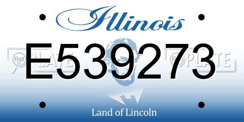 E539273 Illinois License Plate