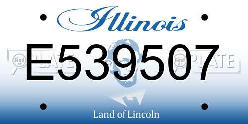 E539507 Illinois License Plate