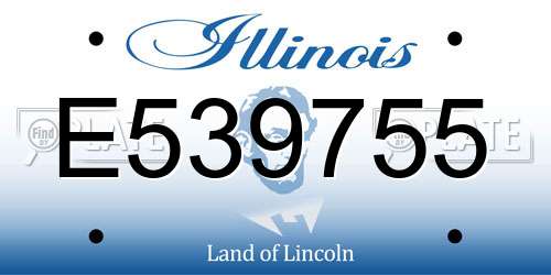 E539755 Illinois License Plate
