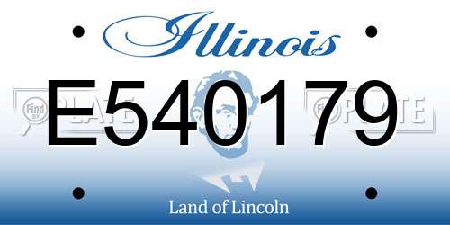 E540179 Illinois License Plate