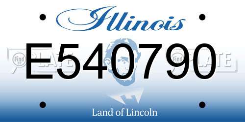 E540790 Illinois License Plate