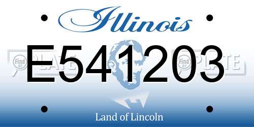 E541203 Illinois License Plate