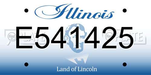 E541425 Illinois License Plate