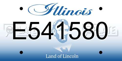 E541580 Illinois License Plate