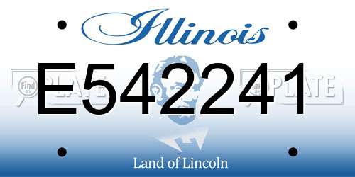 E542241 Illinois License Plate