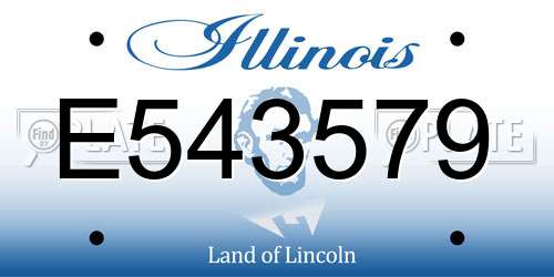 E543579 Illinois License Plate