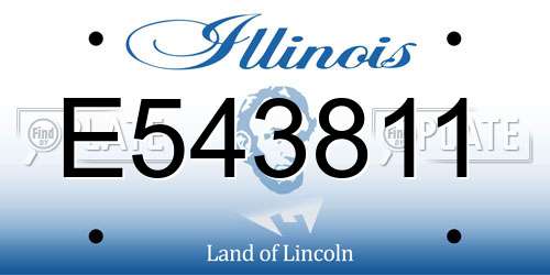 E543811 Illinois License Plate