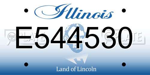 E544530 Illinois License Plate