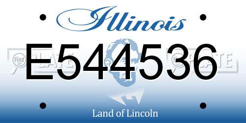 E544536 Illinois License Plate