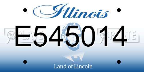 E545014 Illinois License Plate