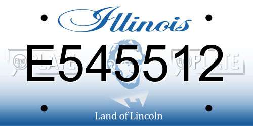 E545512 Illinois License Plate