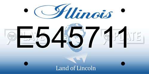 E545711 Illinois License Plate