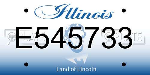 E545733 Illinois License Plate
