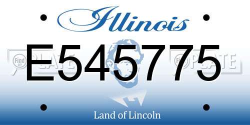 E545775 Illinois License Plate