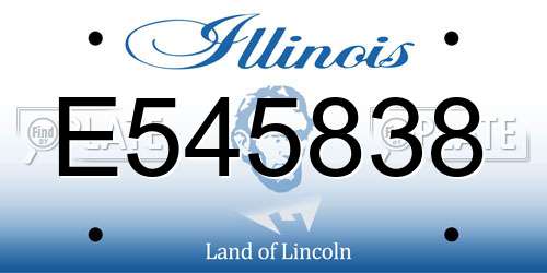 E545838 Illinois License Plate