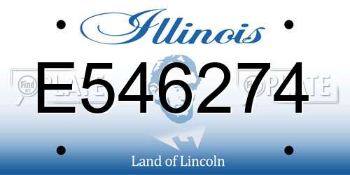 E546274 Illinois License Plate