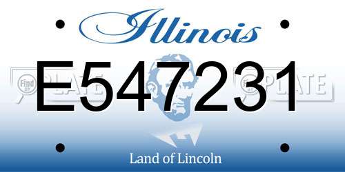 E547231 Illinois License Plate