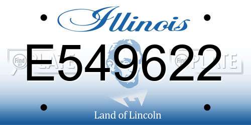 E549622 Illinois License Plate