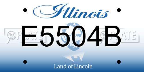 E5504B Illinois License Plate