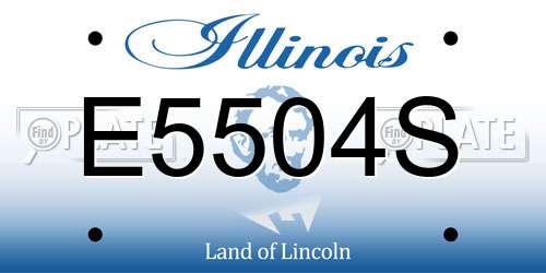 E5504S Illinois License Plate