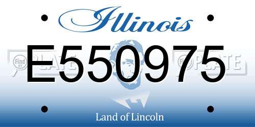 E550975 Illinois License Plate