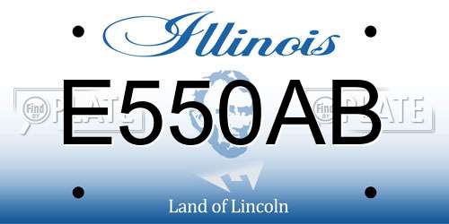 E550AB Illinois License Plate