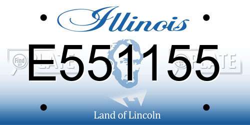 E551155 Illinois License Plate