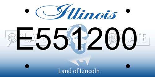 E551200 Illinois License Plate